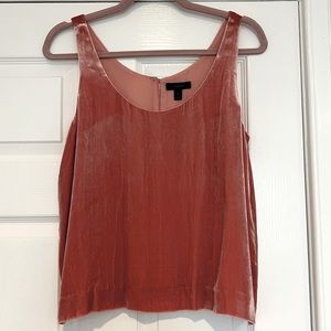 NEW J. Crew Pink Blush Velvet Tank Cami Small